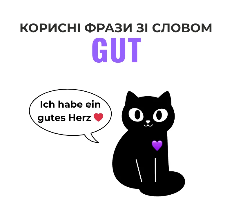 Корисні фрази та вирази зі словом «gut»
